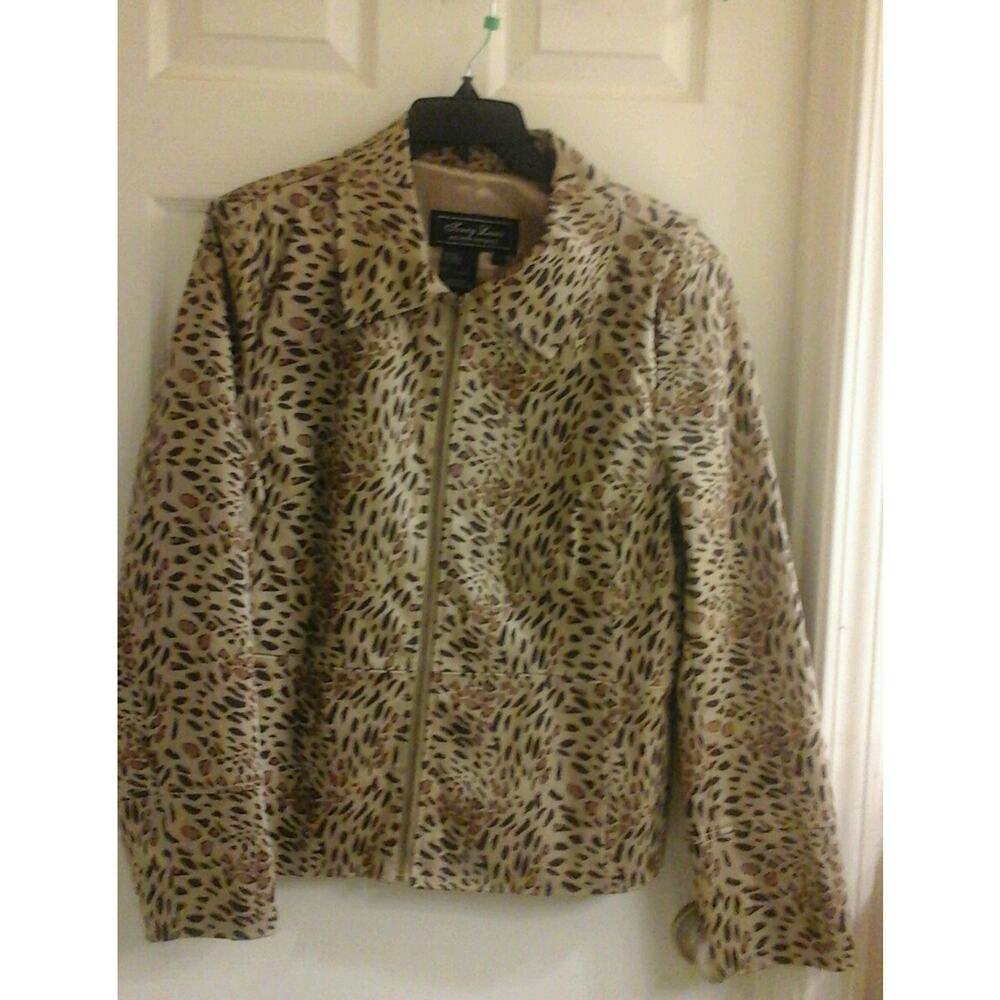 Terry Lewis Classic Luxuries Jacket animal print women's size large Capsule